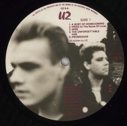 U2 The Unforgettable Fire - EX UK vinyl LP album (LP record) (114388)